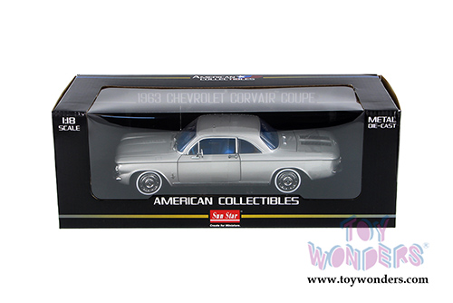 Sun Star - Chevrolet Corvair Coupe Hard Top (1963, 1/18 scale diecast model car, Satin Silver) 1486