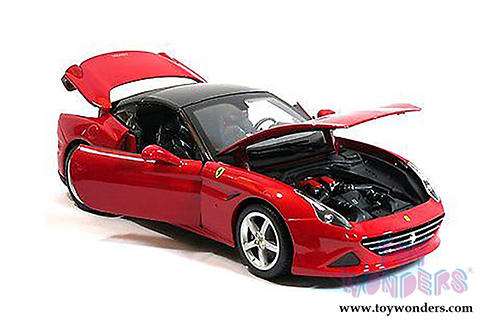BBurago Ferrari Race & Play - Ferrari California T Open Top (1/18 scale diecast model car, Red) 16007R