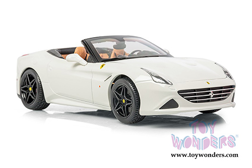 BBurago Ferrari Race & Play - Ferrari California T Open Top (1/18 scale diecast model car, White) 16007W