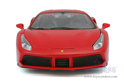 BBurago Ferrari Race & Play - Ferrari 488 GTB Hardtop (1/18 scale diecast model car, Red) 16008R