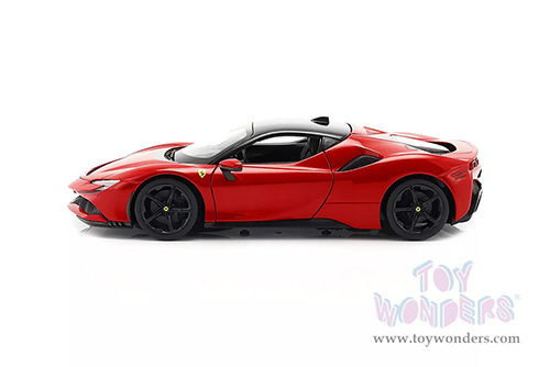 BBurago Ferrari Race & Play - Ferrari SF90 Stradale Hardtop (1/18 scale diecast model car, Red/Black Top) 16015R