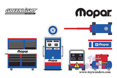 Greenlight - MOPAR&reg; - Shop Tool Accessories Series 2 (6 pc. set, 1:64 Scale) 16040B/48