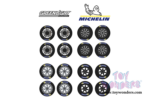 Greenlight - Auto Body Shop - Wheel & Tire Packs Series 3 | Michelin Tires (1/64 scale) 16050B/48