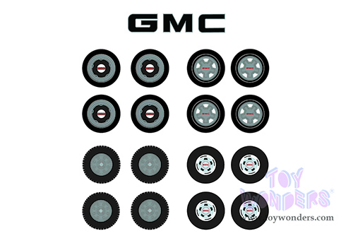 16110A/48 Greenlight Auto Body Shop Wheel & Tire Packs Series 6 GMC Trucks model diecast car accessories