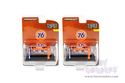 16120C/48 Greenlight Auto Body Shop Four-Post Lifts Series 2 Union 76 model diecast car accessories