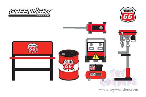 16140B/48 Greenlight Shop Tool Accessories Series 5 Phillips 66 model diecast car accessories