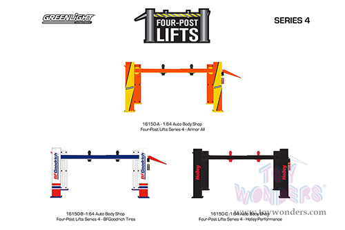 16150/48 Greenlight Auto Body Shop Four-Post Lifts Series 4 diecast model car accessories