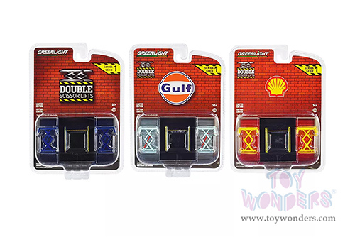 16160/48 Greenlight Auto Body Shop Automotive Double Scissor Lifts Series 1 diecast model car accessories