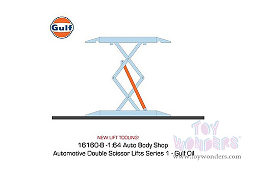 16160B/48 Greenlight Auto Body Shop Automotive Double Scissor Lifts Series 1 diecast model car accessories