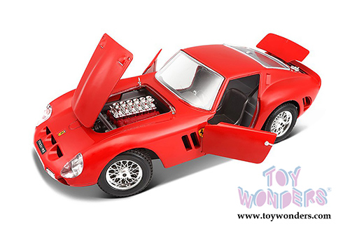 BBurago Original Series - Ferrari 250 GTO Hard Top (1/18 scale diecast model car, Red) 16602R