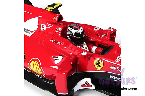 BBurago Ferrari Racing - SF15-T 2015 Ferrari Racing Formula 1 Kimi Raikkonen #7 (1/18 scale diecast model car, Red) 16801R