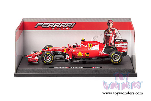 BBurago Ferrari Racing - SF15-T 2015 Ferrari Racing Formula 1 Kimi Raikkonen #7 (1/18 scale diecast model car, Red) 16801R