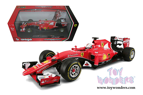 BBurago Ferrari Racing - SF15-T 2015 Ferrari Racing Formula 1 Kimi Raikkonen #7 (1/18 scale diecast model car, Red) 16801R