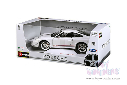 BBurago - Porsche 911 GT3 RS 4.0 Hard Top (1/18 scale diecast model car, White) 18-11036W