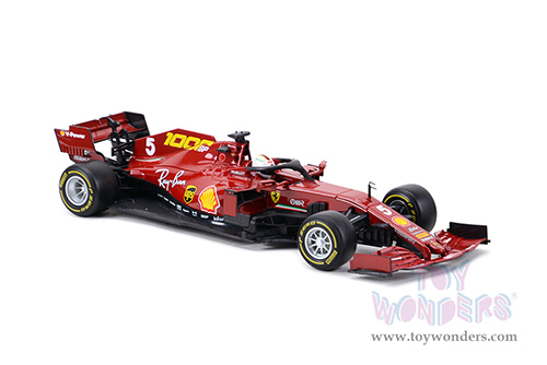 BBurago Ferrari Racing - Ferrari SF1000 #5 Sebastian Vettel Tuscan GP Formula One F1 (2020) "Ferrari's 1000th Race" (1/18 scale diecast model car, Red) 18-16808VETT