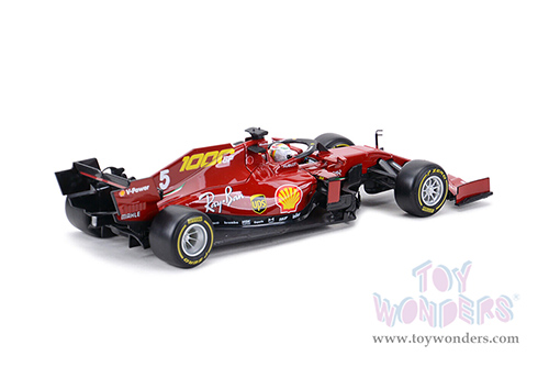 BBurago Ferrari Racing - Ferrari SF1000 #5 Sebastian Vettel Tuscan GP Formula One F1 (2020) "Ferrari's 1000th Race" (1/18 scale diecast model car, Red) 18-16808VETT
