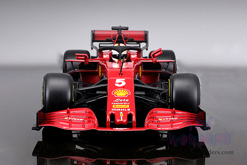 BBurago Ferrari Racing - Ferrari SF1000 #5 Sebastian Vettel Tuscan GP Formula One F1 (2020) "Ferrari's 1000th Race" (1/18 scale diecast model car, Red) 18-16808VETT