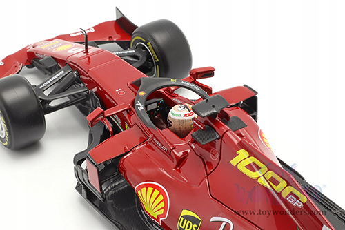 BBurago Ferrari Racing - Ferrari SF1000 #5 Sebastian Vettel Tuscan GP Formula One F1 (2020) "Ferrari's 1000th Race" (1/18 scale diecast model car, Red) 18-16808VETT