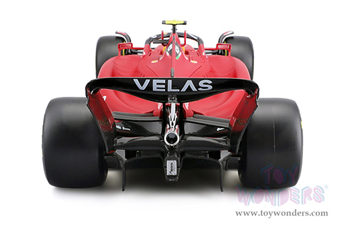 BBurago Ferrari Racing - Ferrari F1-75 #55 Carlos Sainz Formula One F1 Car (2022) "Formula Racing" (1/18 scale diecast model car, Red) 18-16811SAIN