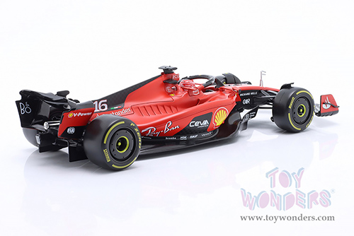 BBurago Formula Racing - Ferrari SF-23 #16 Charles Leclerc Formula One F1 World Championship (2023) (1/18 scale diecast model car, Red) 18-16812/16