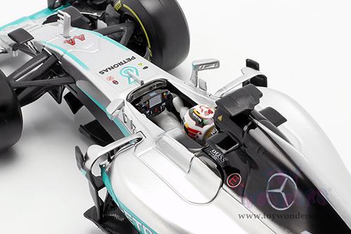 BBurago - Mercedes AMG F1 W12 E Performance #44 Lewis Hamilton Formula 1 (2016) (1/18 scale diecast model car, Silver/Turquoise) 18-18001HAMI