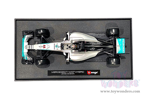 BBurago - Mercedes AMG F1 W12 E Performance #44 Lewis Hamilton Formula 1 (2016) (1/18 scale diecast model car, Silver/Turquoise) 18-18001HAMI