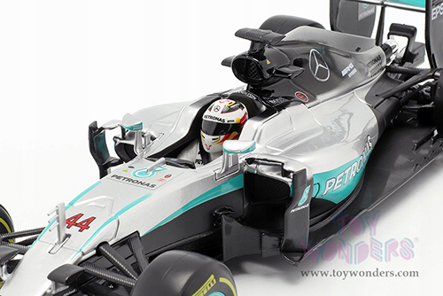 BBurago - Mercedes AMG F1 W12 E Performance #44 Lewis Hamilton Formula 1 (2016) (1/18 scale diecast model car, Silver/Turquoise) 18-18001HAMI