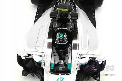 BBurago - Mercedes AMG F1 W07 Hybrid Petronas #6 Nico Rosberg Formula 1 (2016) (1/18 scale diecast model car, Silver/Turquoise) 18-18001ROSB