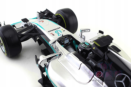 BBurago - Mercedes AMG F1 W07 Hybrid Petronas #6 Nico Rosberg Formula 1 (2016) (1/18 scale diecast model car, Silver/Turquoise) 18-18001ROSB