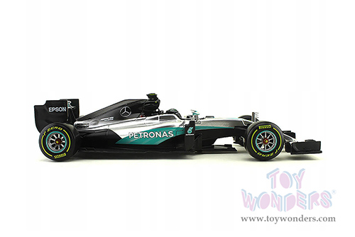 BBurago - Mercedes AMG F1 W07 Hybrid Petronas #6 Nico Rosberg Formula 1 (2016) (1/18 scale diecast model car, Silver/Turquoise) 18-18001ROSB