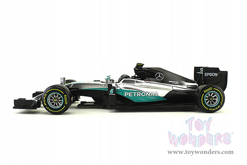 BBurago - Mercedes AMG F1 W07 Hybrid Petronas #6 Nico Rosberg Formula 1 (2016) (1/18 scale diecast model car, Silver/Turquoise) 18-18001ROSB