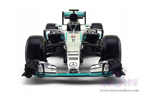 BBurago - Mercedes AMG F1 W07 Hybrid Petronas #6 Nico Rosberg Formula 1 (2016) (1/18 scale diecast model car, Silver/Turquoise) 18-18001ROSB