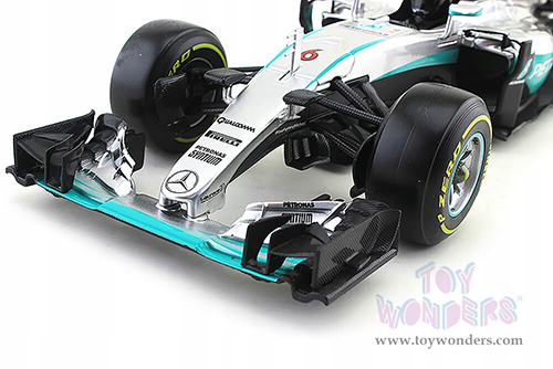 BBurago - Mercedes AMG F1 W07 Hybrid Petronas #6 Nico Rosberg Formula 1 (2016) (1/18 scale diecast model car, Silver/Turquoise) 18-18001ROSB