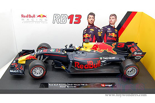 BBurago - Renault Red Bull Racing TAG Heuer RB13 #3 Daniel Ricciardo Formula One F1 (1/18 scale diecast model car, Dark Blue) 18-18002RICC