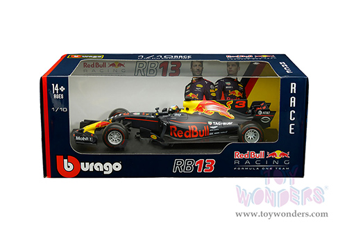 BBurago - Renault Red Bull Racing TAG Heuer RB13 #3 Daniel Ricciardo Formula One F1 (1/18 scale diecast model car, Dark Blue) 18-18002RICC