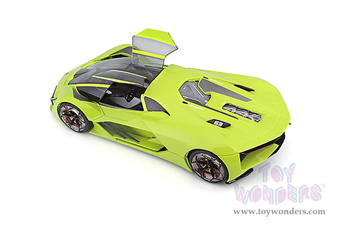 BBurago - Lamborghini Terzo Millennio (1/24 scale diecast model car, Lime Green/Black Top) 18-21094GN