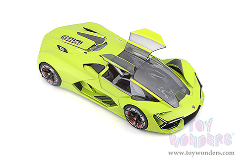 BBurago - Lamborghini Terzo Millennio (1/24 scale diecast model car, Lime Green/Black Top) 18-21094GN