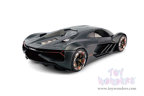 BBurago - Lamborghini Terzo Millennio Hardtop (1/24 scale diecast model car, Dark Gray/Black Top) 18-21094GY