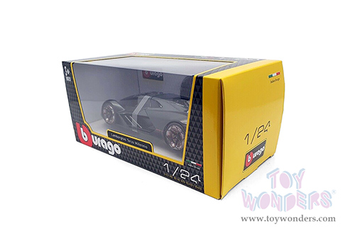 BBurago - Lamborghini Terzo Millennio Hardtop (1/24 scale diecast model car, Dark Gray/Black Top) 18-21094GY