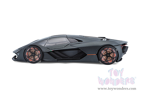 BBurago - Lamborghini Terzo Millennio Hardtop (1/24 scale diecast model car, Dark Gray/Black Top) 18-21094GY