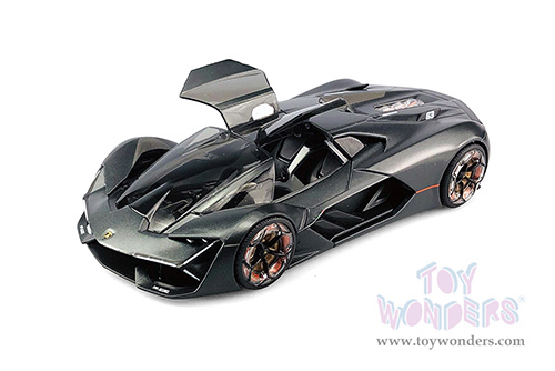 BBurago - Lamborghini Terzo Millennio Hardtop (1/24 scale diecast model car, Dark Gray/Black Top) 18-21094GY