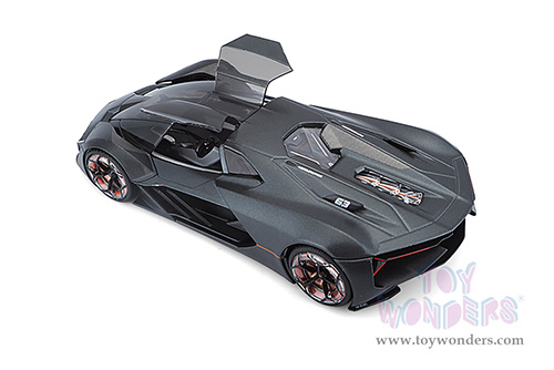 BBurago - Lamborghini Terzo Millennio Hardtop (1/24 scale diecast model car, Dark Gray/Black Top) 18-21094GY