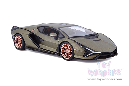 BBurago -  Lamborghini Sián FKP37 Hardtop (1/24 scale diecast model car, Matte Green) 18-21099GN