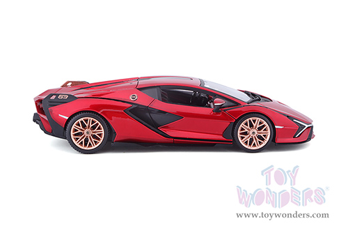 BBurago -  Lamborghini Sián FKP37 Hardtop (1/24 scale diecast model car, Red) 18-21099R