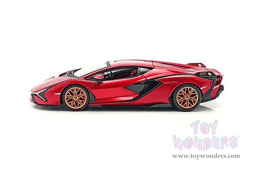 BBurago -  Lamborghini Sián FKP37 Hardtop (1/24 scale diecast model car, Red) 18-21099R