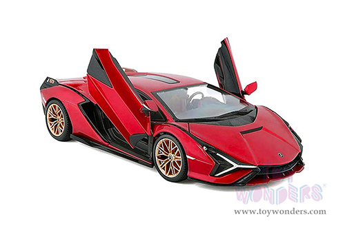 BBurago -  Lamborghini Sián FKP37 Hardtop (1/24 scale diecast model car, Red) 18-21099R