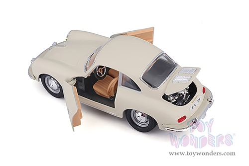 BBurago - Porsche 356B Coupé (1961, 1/24 scale diecast model car, Ivory) 18-22079IV