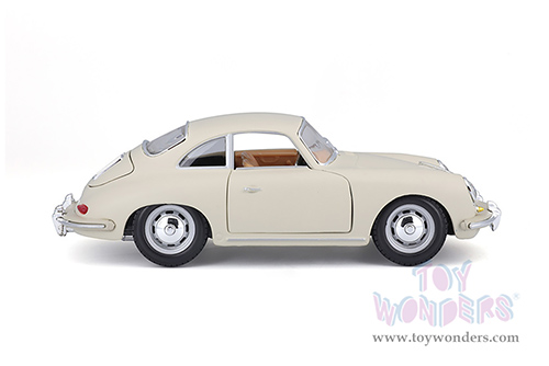 BBurago - Porsche 356B Coupé (1961, 1/24 scale diecast model car, Ivory) 18-22079IV