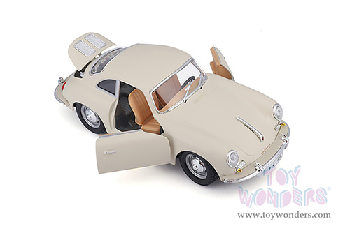 BBurago - Porsche 356B Coupé (1961, 1/24 scale diecast model car, Ivory) 18-22079IV