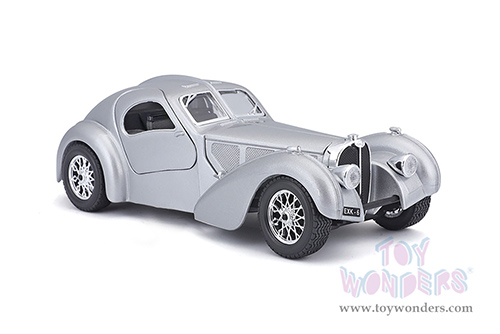 BBurago - Bugatti Atantic Hard Top (1/24 scale diecast model car, Silver) 18-22092SV